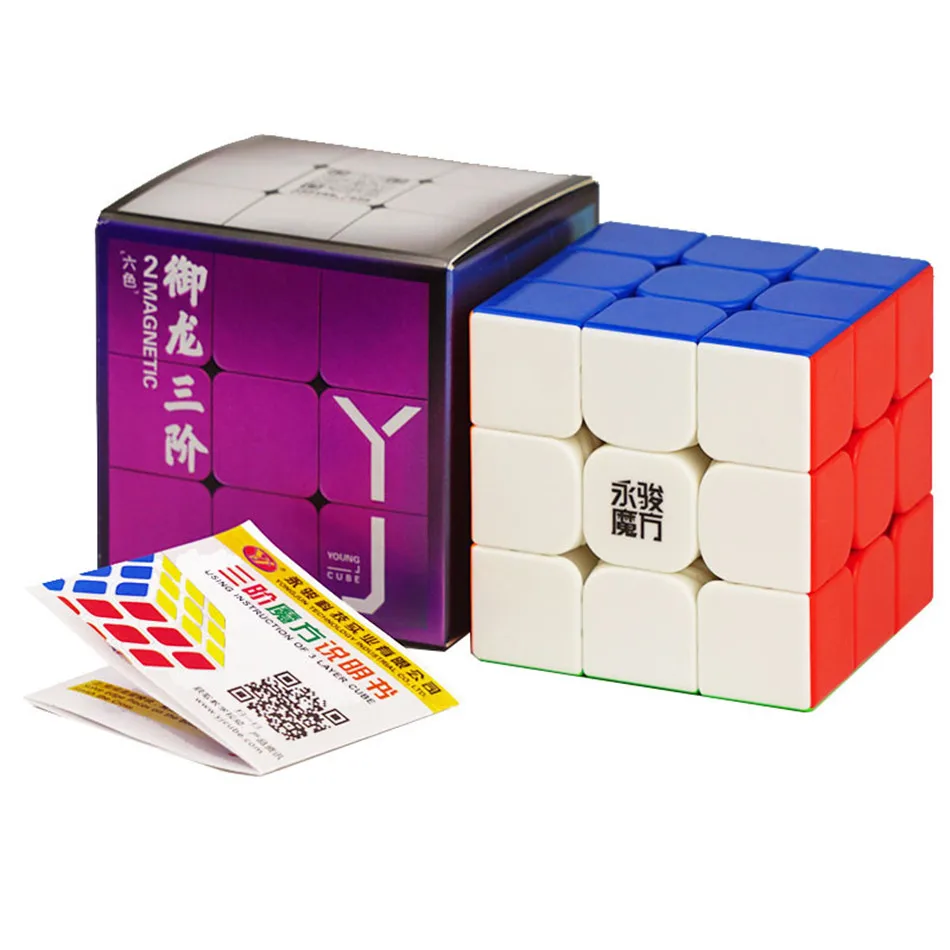 

Yongjun Yulong V2 M 3x3x3 Magnetic Speed Cube 3x3 2M Magic Cube Puzzle Professional Educational Toys for Kids Cubo Magico Gift