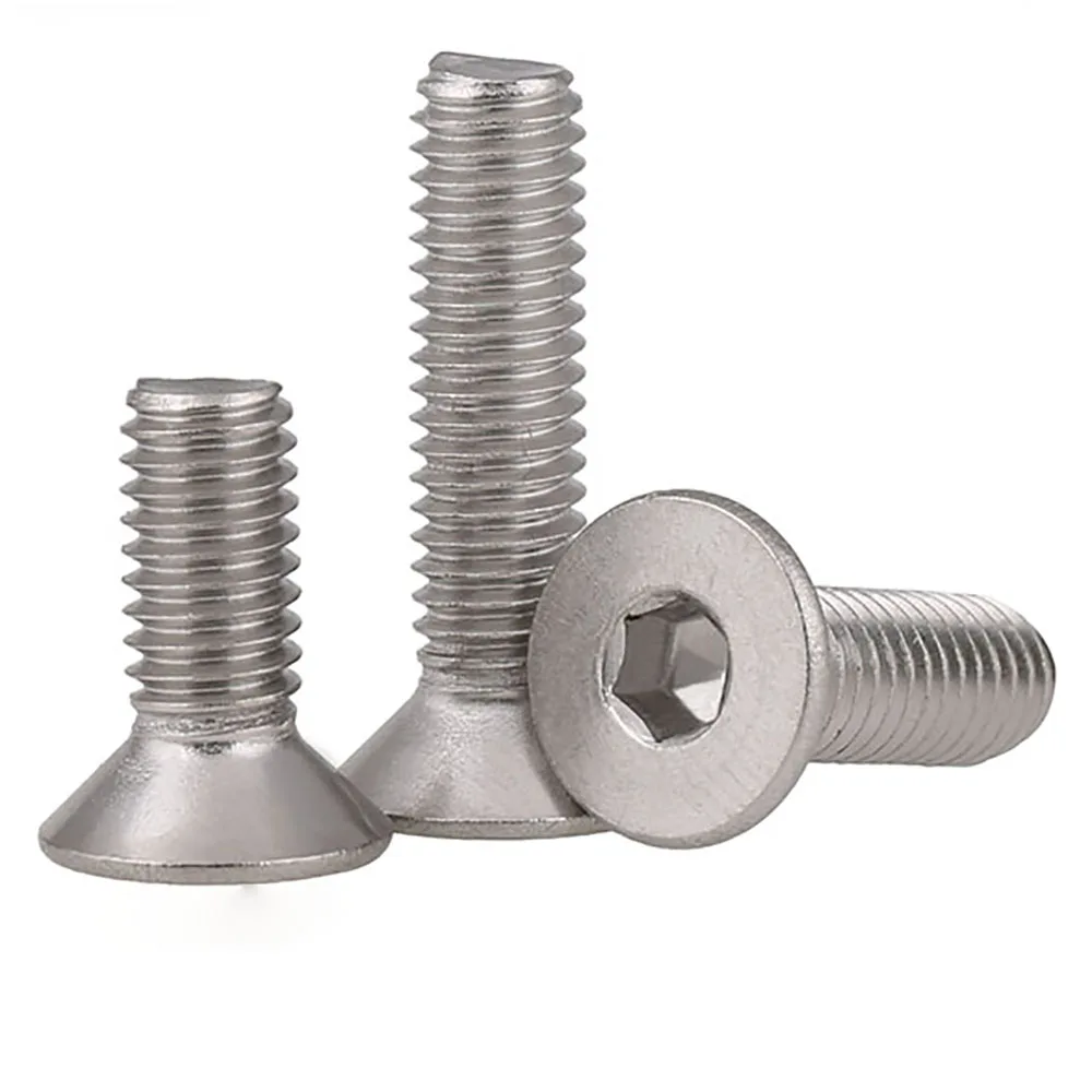 

M4 4mm A2 304 Stainless Steel Allen Hex Socket Cap Countersunk/Flat Head Screw Bolts M4*6mm/M4*8/M4*10mm/M4*12mm/M4*16mm/M4*20mm
