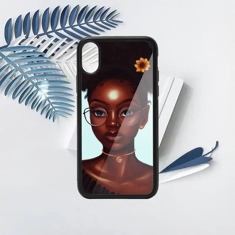 

Beautiful black girl high quality Phone Case PC for iPhone 11 12 pro XS MAX 8 7 6 6S Plus X 5S SE 2020 XR