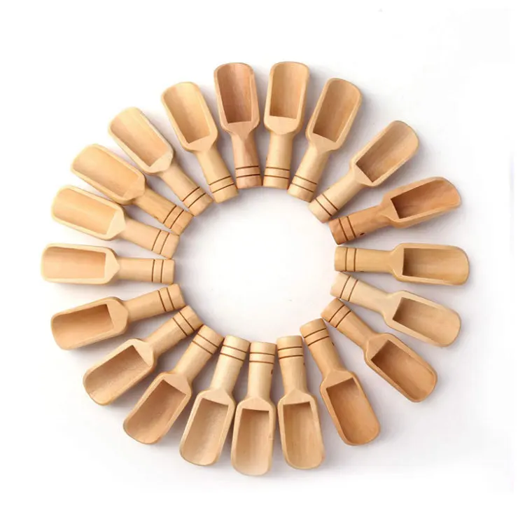 

500pcs Mini Wooden Scoops Tea Coffee Spoons Bath Salt Powder Detergent Spoon Eco Friendly DH5857