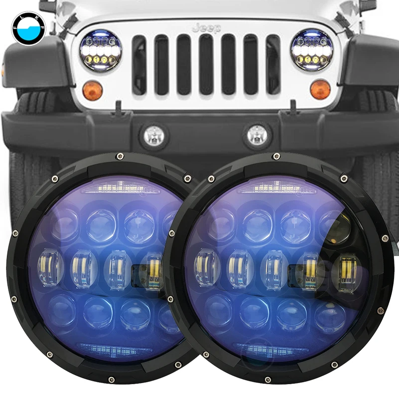 Для Jeep TJ JK 7 дюймов светодиодные фары 130 Вт Hi/ближнего света DRL указатели поворота