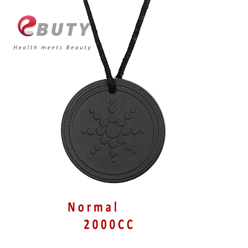 EBUTY 6000CC Подвеска из лавы квантовая круглая черная оздоровительная бижутерия с