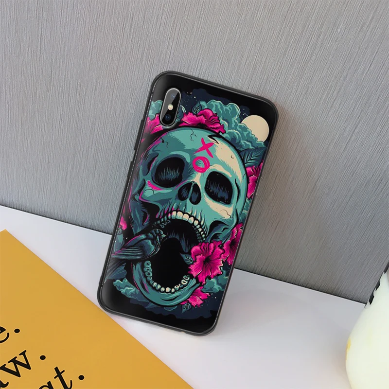 Сатана Ужасный Череп Мягкий ТПУ чехол для телефона iPhone 11 Pro Max X XS XR 8 7 6 5 s Plus