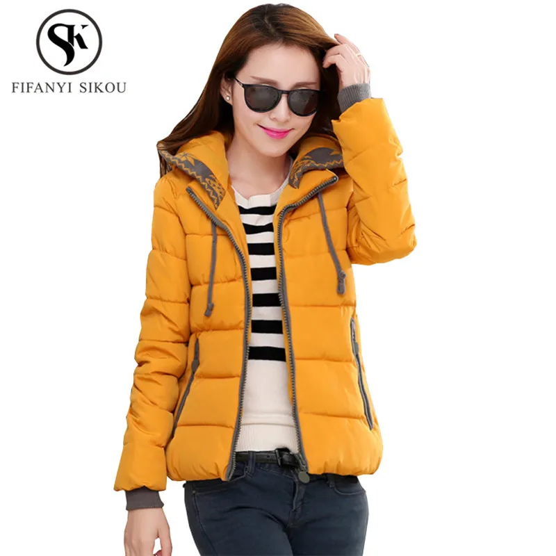 2019 Winter Jacket women Plus Size Womens Parkas Thick warm Outerwear Casual Hooded Coats Female Loose Short Cotton padded coat
