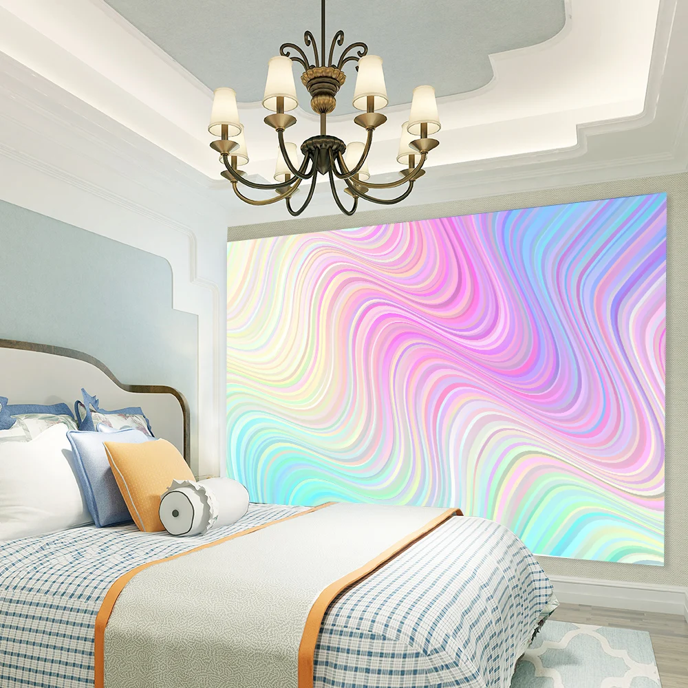 Красивые 3D Psychedelic радужные мраморные настенные гобелены художественные