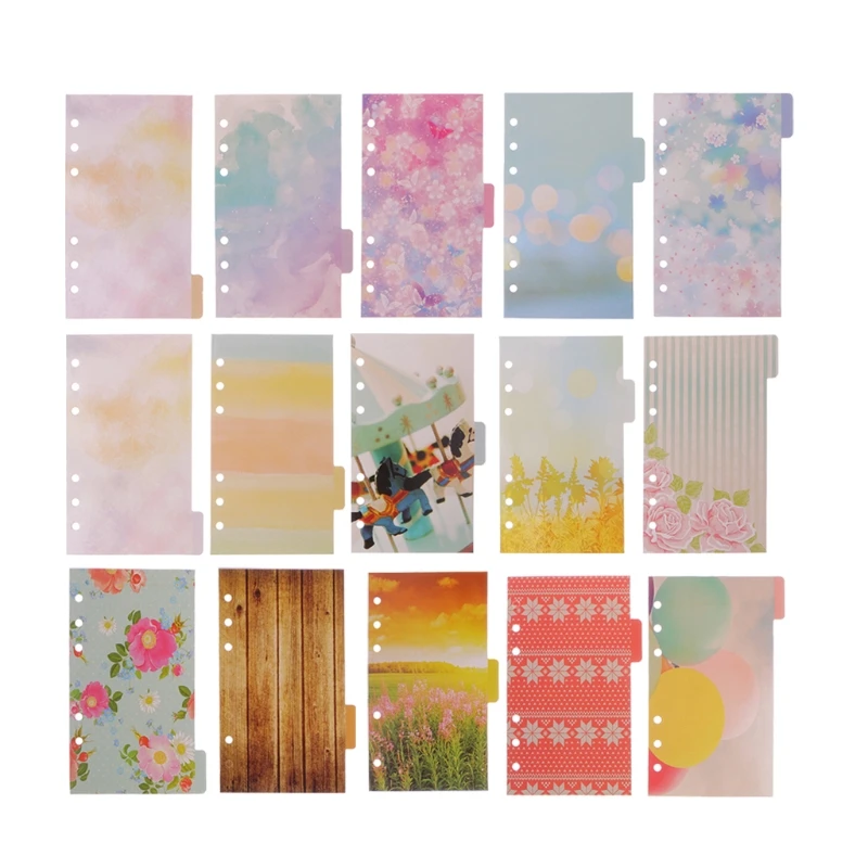 

5 Pcs Flower Dividers Accessories for Dokibook Notebook Planner A5 A6 Inner Page