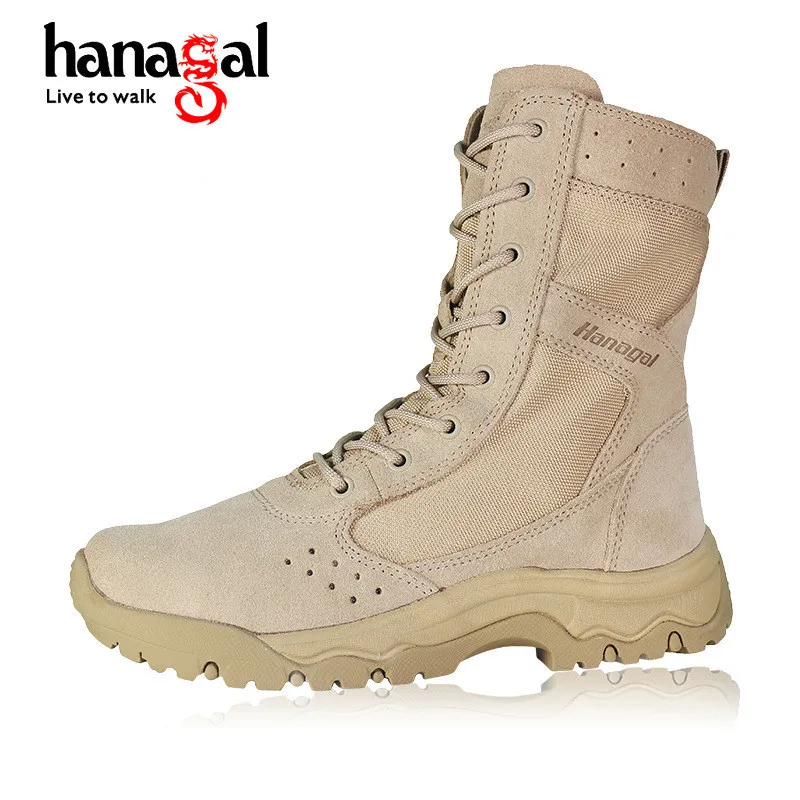 Top Layer Leather Women's Zipper Martin Boots Outdoor High Help Army Combat Men's Shoes Hiking Training Hunting Battle Sneakers