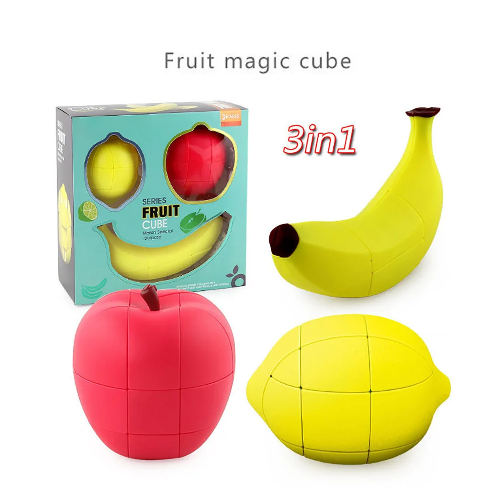 

Educational Toys For Children Original Fruit Magic Cube Banana Lemon Model Puzzle Game Speed Cubing Funny Toys