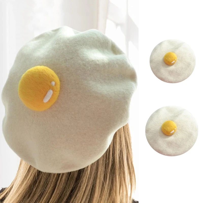 Parent-Child Faux Wool Felt Jazz Hat Cartoon Mushroom Embroidery Prom Bucket Cap