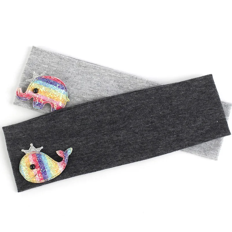 Повязка на голову с радужным слоном для новорожденных мальчиков и девочек Милые