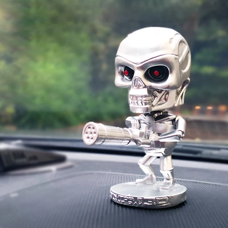 Автомобильные Игрушки для приборной панели череп боец украшение автомобиля Авто Bobblehead крутая вобль встряхиватель игрушки кукла фигура автомобиль украшения подарки