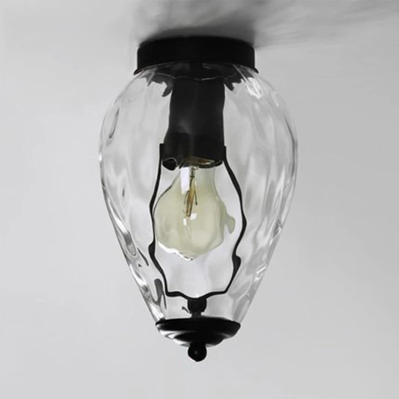 

Glass pineapple loft industrial style American style creative corridor balcony porch room E27 ceiling lamp