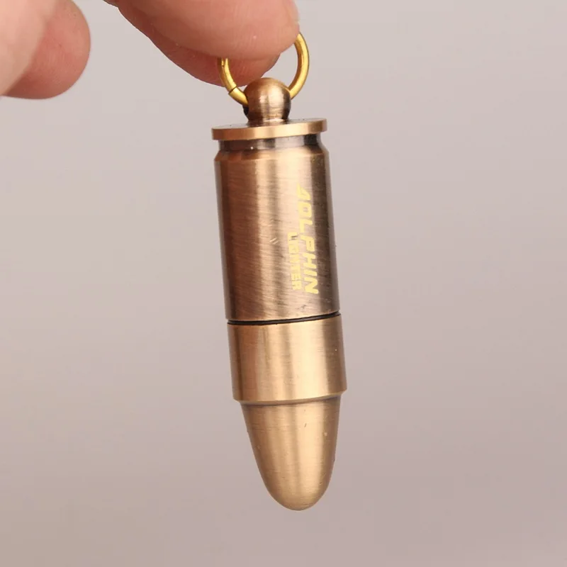 

Mini Bullet Kerosene Lighter Free Fire Flint Torch Lighter Keychain Windproof Metal Grinding Wheel Gadget Gift For Men Lighter