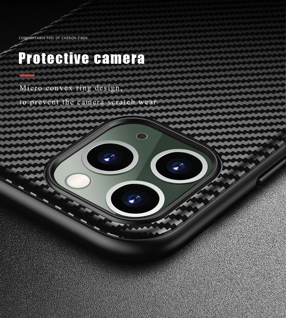 Чехол для IPHONE 11pro из углеродного волокна противоударный чехол телефона удобный с