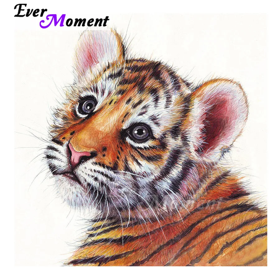 Картина для алмазной вышивки в виде грустных глаз тигра S2F2293 ручная работа | Дом и
