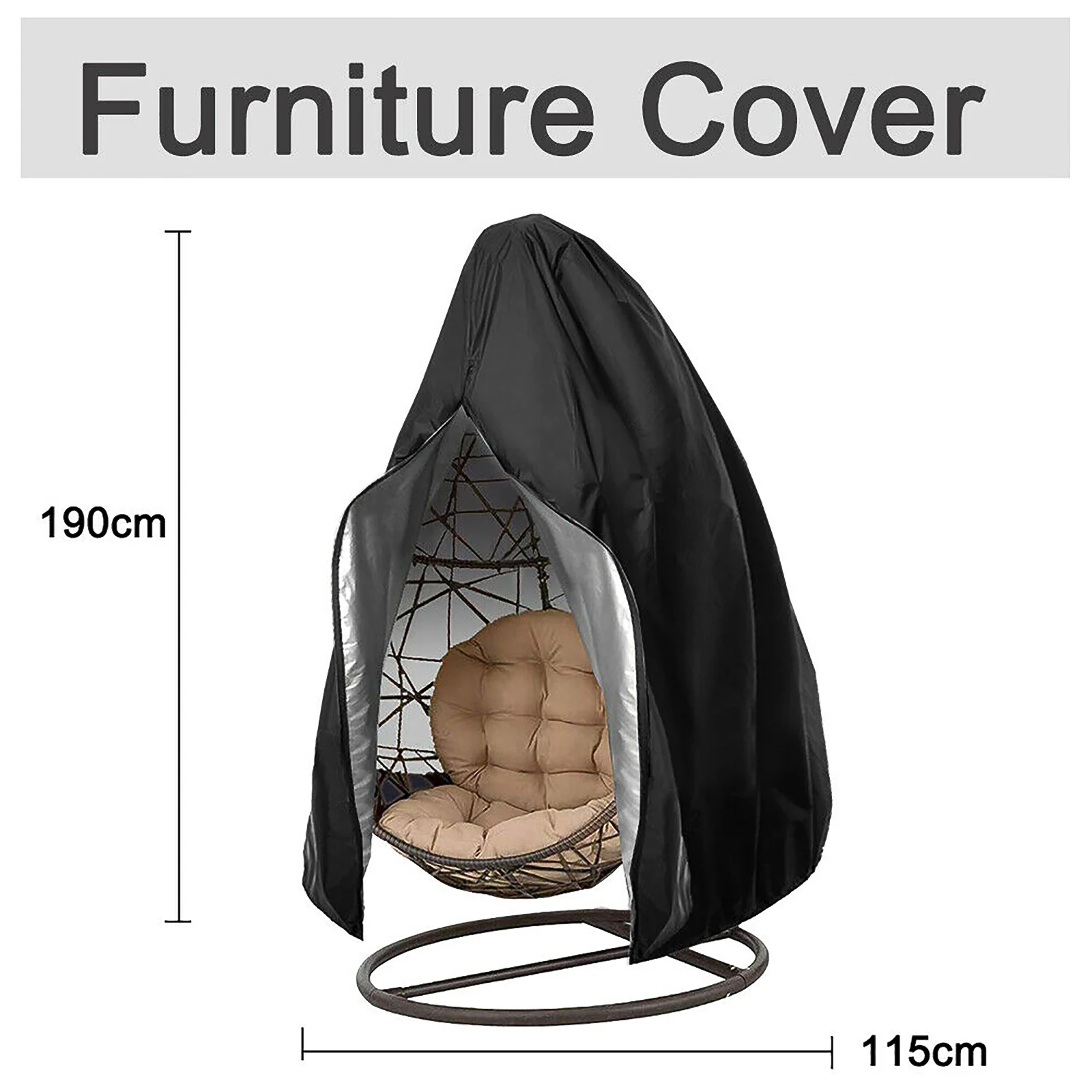 

Waterproof Hanging Egg Chair Protector Swing Chair Dust Cover Protector With Zipper Protective Case Hanging Egg Chair Cover