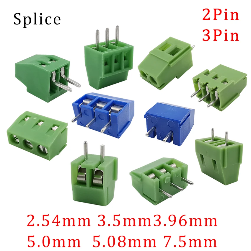 10 шт. 2Pin 3Pin винтового типа Клеммная колодка для печатной платы коннектор проводов
