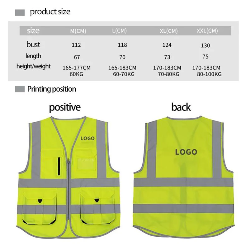 SFvest HI VIS VIZ жилет руководителя высокой видимости светоотражающий сетчатый жилет Мульти-карман жилет безопасности со светоотражающими полосками сетчатый жилет