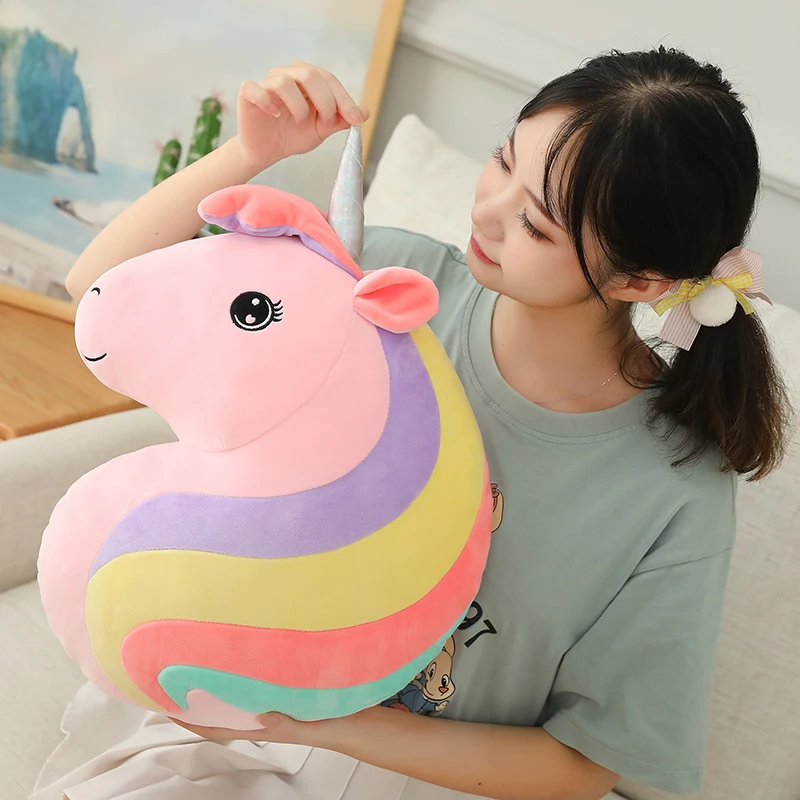 

1pc 50cm Rainbow unicorn toy cute plush pillow nap pillow sofa bedroom decoration girlfriend gift