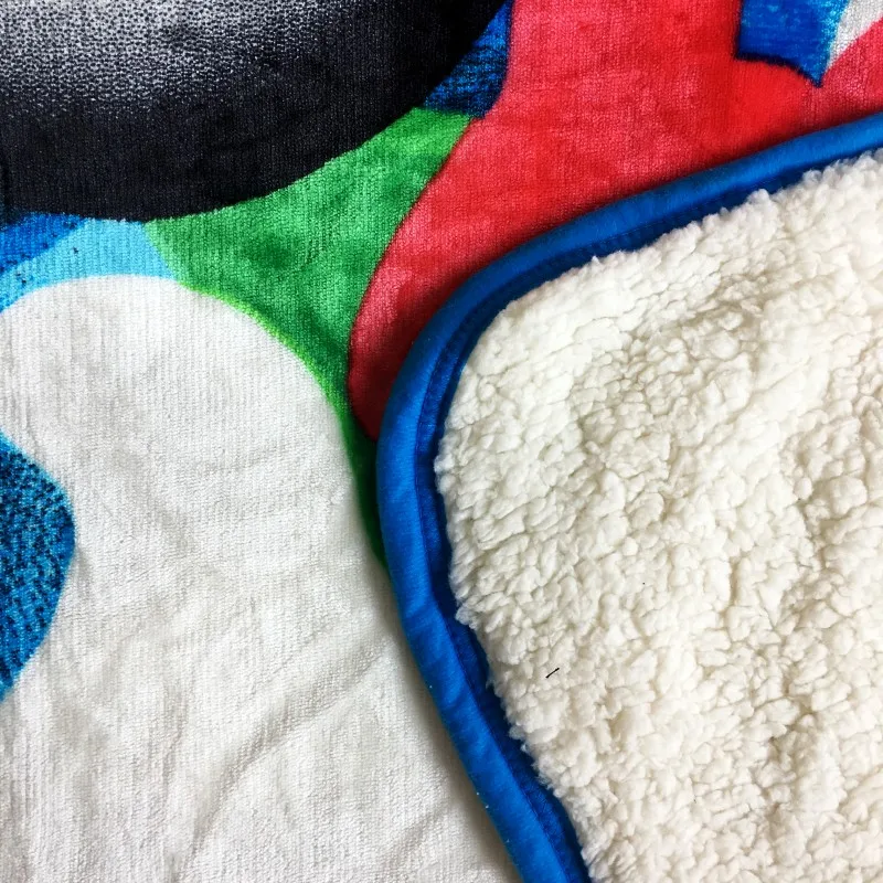 Disney Double Layered Mickey Minnie Mouse Sherpa Thick Warm Blanket Throw for Girls Kids on Bed Sofa 150x200cm Flatsheet Winter