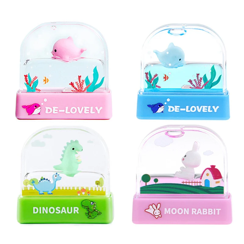 

Baby Floating Name Stamp Custom-Made DIY Children Adult Seal Student Clothes Chapter Unicorn Dinosaur Dolphin Security Cute Toys