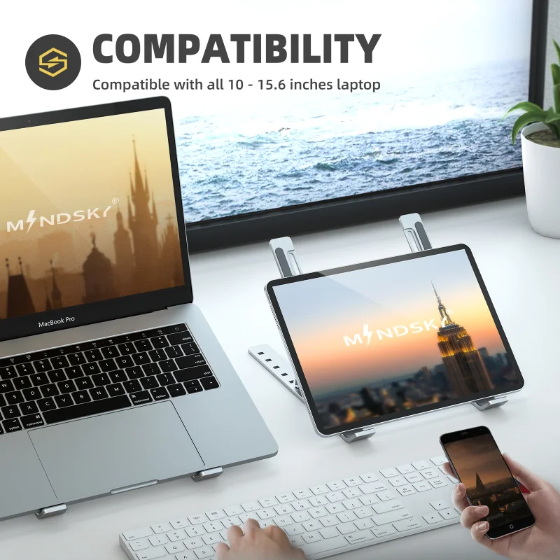 Регулируемая Складная подставка для ноутбука алюминиевый держатель ПК