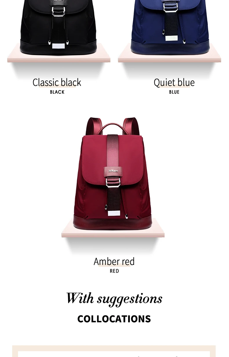 hot! Women's Backpack Student Bag Teen Girl Nylon Buckle Design Black Femme Mochila Women's Backpack Fashion Sac A Dos