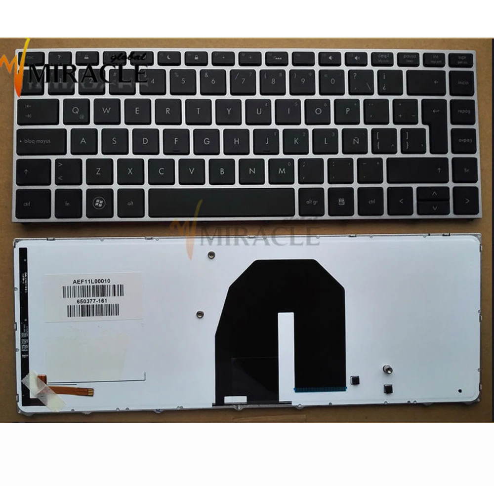 Клавиатура для ноутбука HP Probook 5330 5330M LA латинский язык SP Серебристая Рамка и