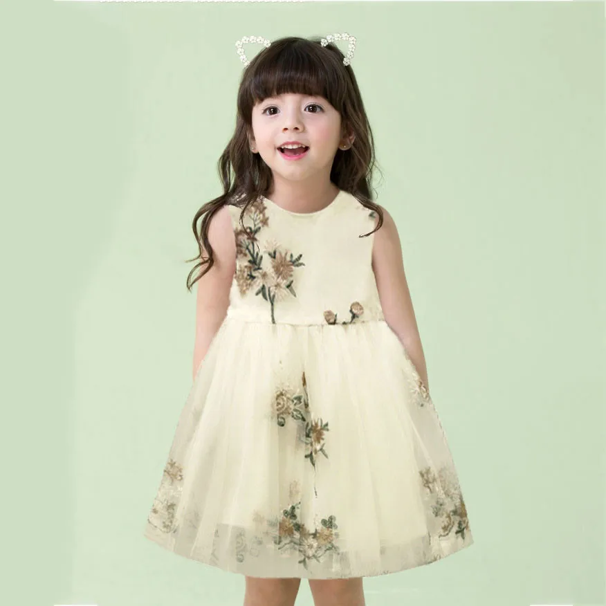Взрывное платье для девочек милое модное Летнее Детское без рукавов женское
