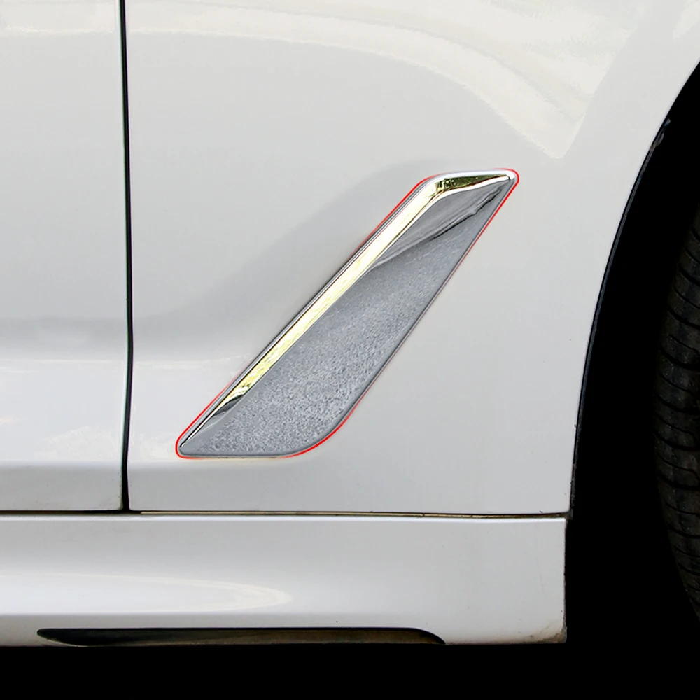 

Car front for fender decoration for BMW G30 5 Series silver 525Li 528 530 2018-2020 high gloss electroplating decorative plate