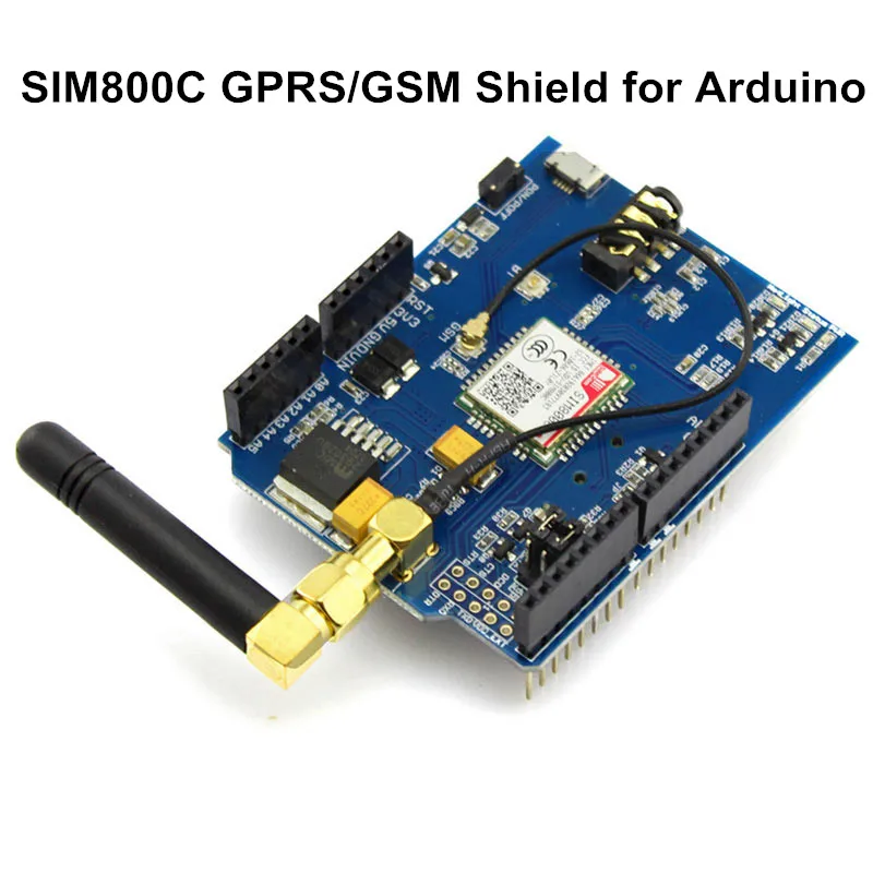 

Elecrow GPRS GSM SIM800C Shield for Arduino SIM800C Module With Antenna Sim900 GSM GPRS PCBA Development Board DIY Kit Modules
