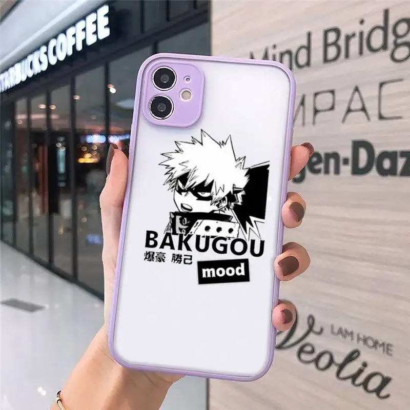 

My Hero Academia Midoriya anime Phone Case matte transparent For iphone 7 8 11 12 plus mini x xs xr pro max cover