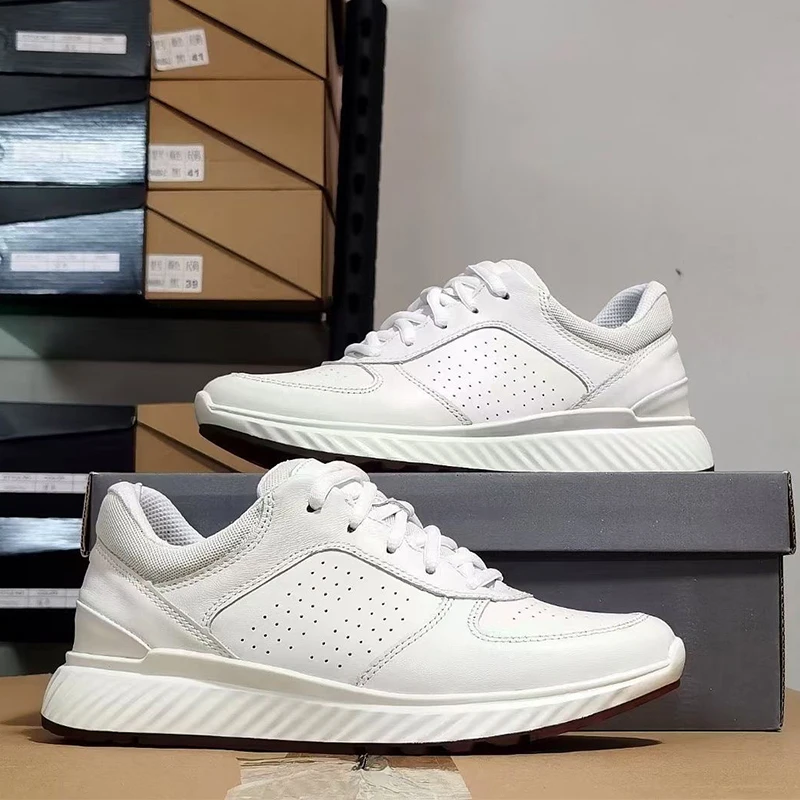 

Men's Golf Shoes Genuine Leather Outdoor Casual Sports Shoes Male White Breathable Golf Sneakers 39-44