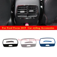 stainless steel rear air outlet cover interior mouldings armrest conditioning vent sticker accessories for ford focus mk4 2019