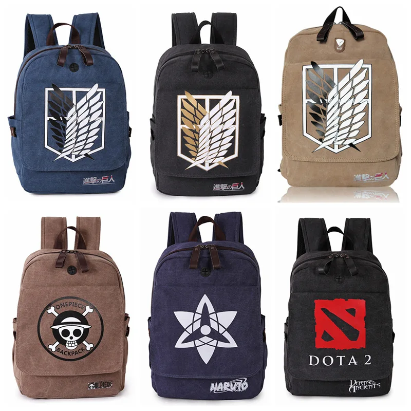 Повседневные школьные рюкзаки унисекс холщовые портфели на плечо с героями