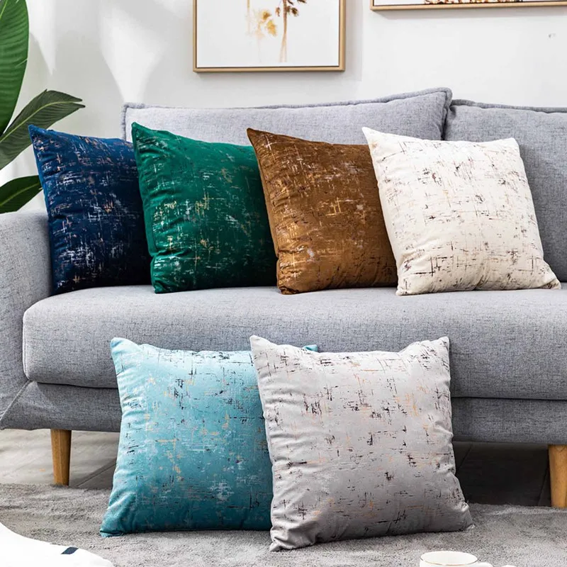 

45X45cm Soft Velvet Cushion Covers Decorative Pillow Case Cushion Covers Home Throw Pillows Flower PillowCase Sofa