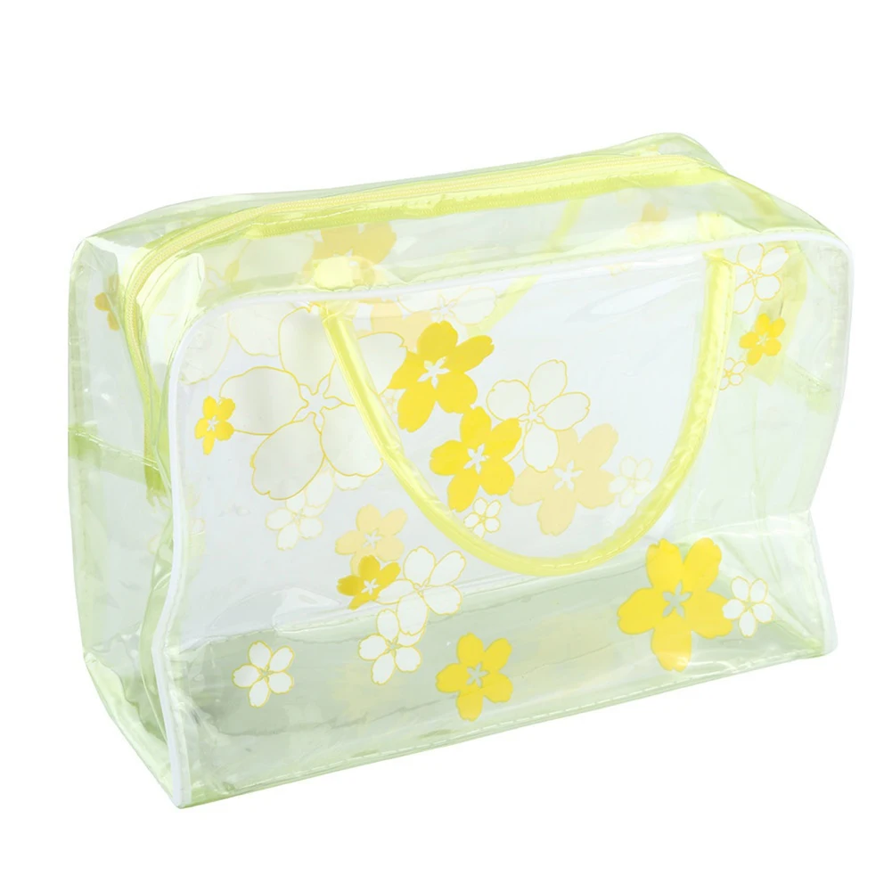 Travel Transparent Cosmetic Bag Waterproof PVC Storage Bags Flower Makeup Organizer Zipper Clear Toiletry Wash | Дом и сад