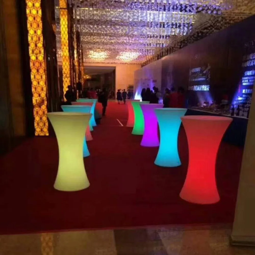 

16 Colors Changing Lighting Led Cocktail Table Illuminous Glowing Coffee Bar Stool For Party Event Supplies