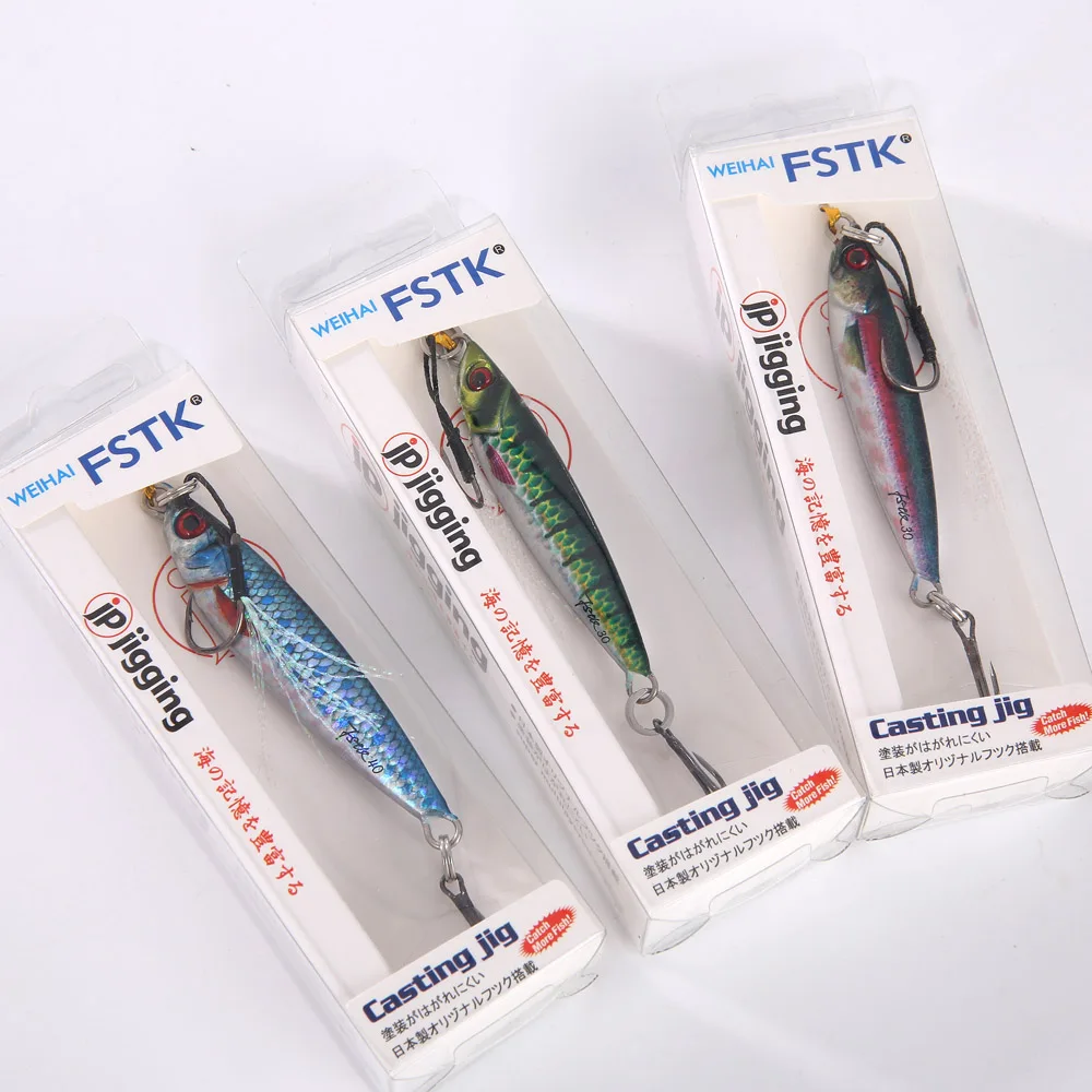 Casting Jigging lure Shore Spoon Metal Jig 20g 30g 40g Saltwater Fishing Bit Artificial Bait | Спорт и развлечения