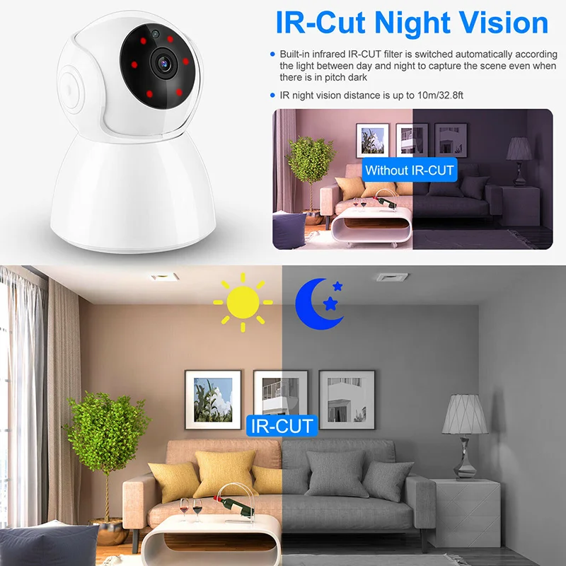 

Wi-Fi Wireless CCTV IR Night Baby Monitor 1080P HD Smart Home Security IP Camera UY8