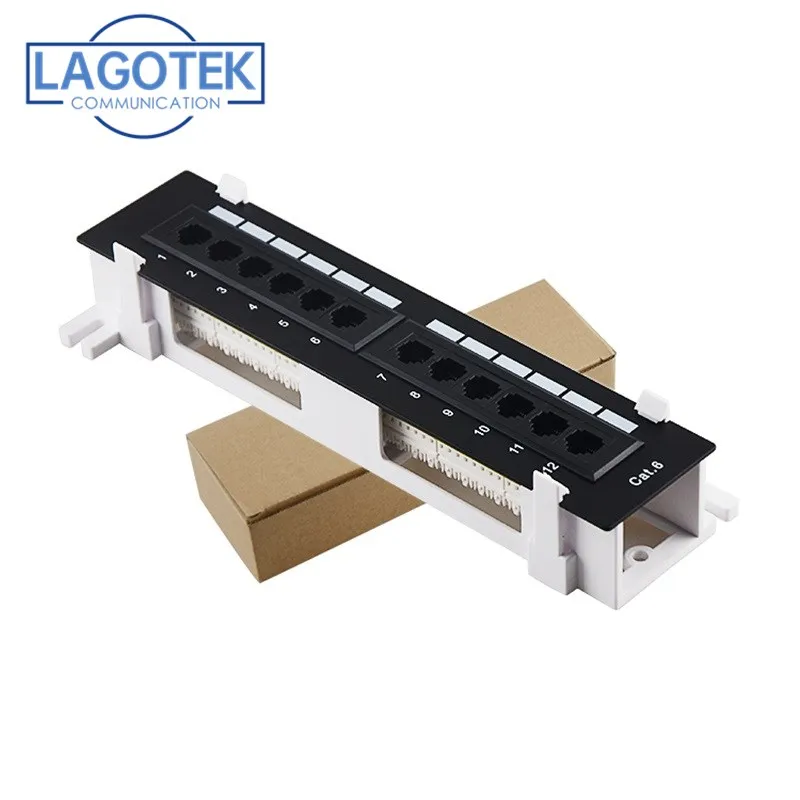 Сетевая коммутационная панель CAT6 на 12 портов сетевое настенное крепление RJ45
