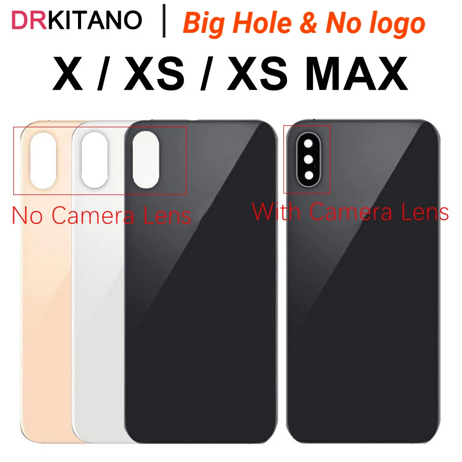 Задняя стеклянная панель для iPhone X XS MAX Крышка батарейного отсека корпус заднего