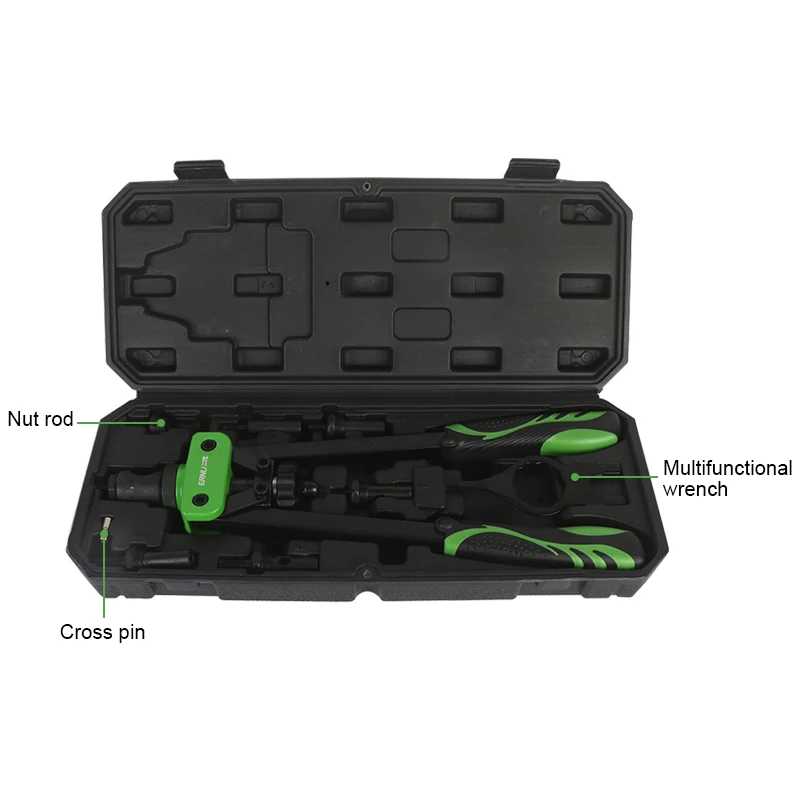 13 14" Manual Rivet Gun Automatic Nut Ram Grab Tool Pull Anchor M3 M4 M5 M6 M8 M10 With A Luxury Box Rivnut | Инструменты