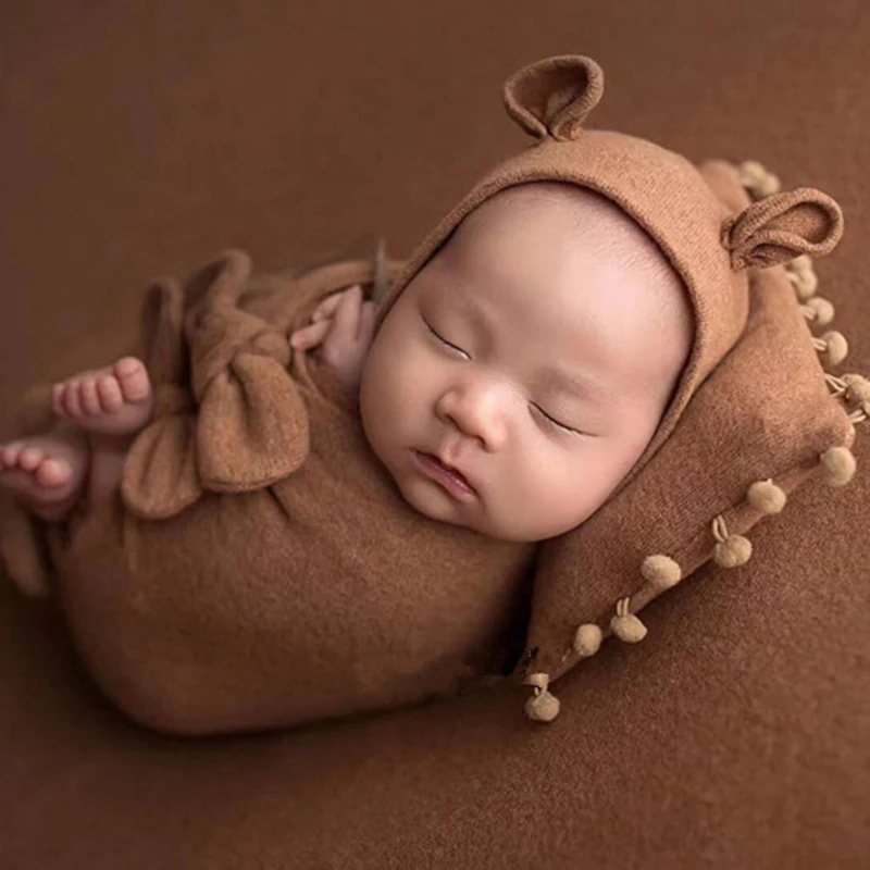 

3 шт./компл. Детская шапка-подушка Обёрточная бумага для малышей Аксессуары для фотосессии новорожденных Подставки для фотографий