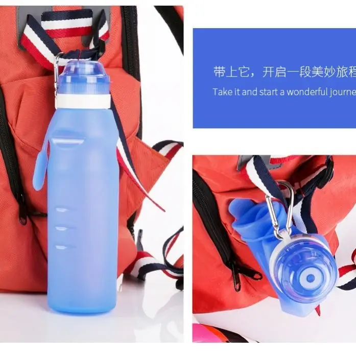 

Folding water cup portable student water cup outdoor travel creative hand stretch compression silicone insulation tea drop