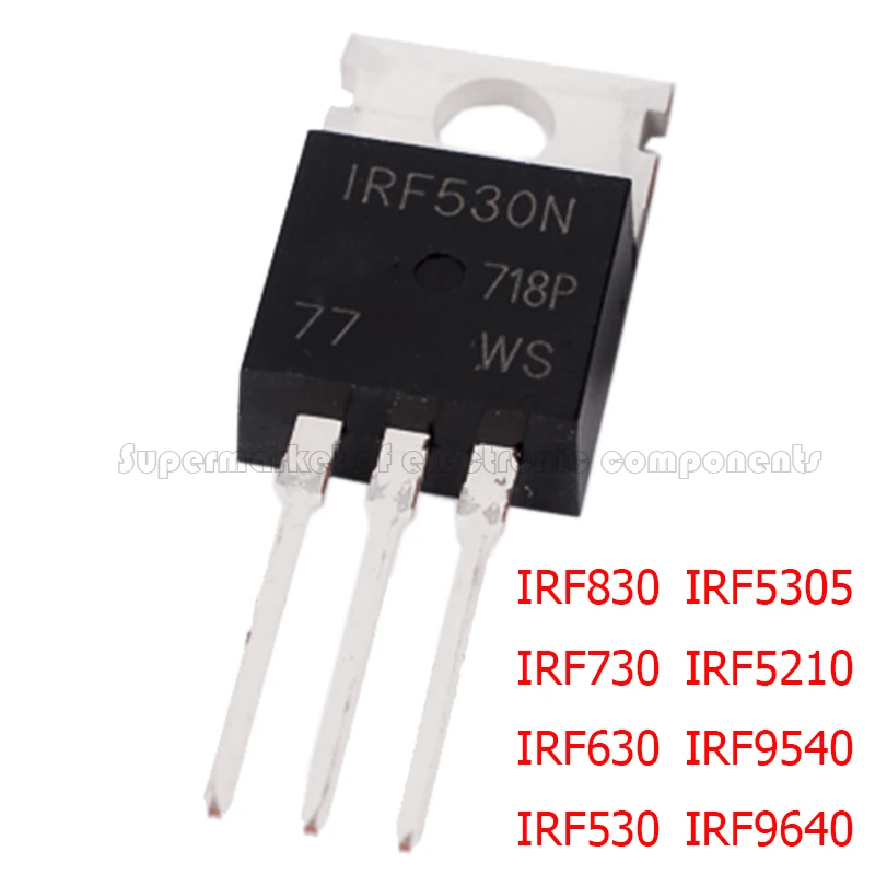 IRF530N IRF630 IRF730 IRF840 IRF5305 IRF5210 IRF9540 IRF9640 TO-220 IRF530NPBF 10 шт. | Электронные компоненты и