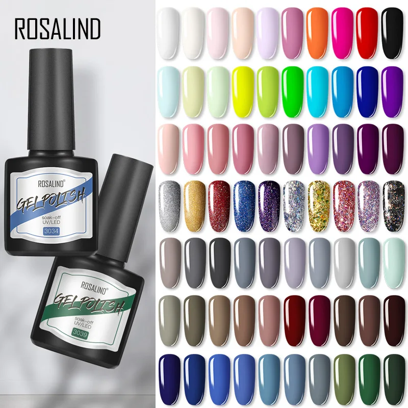 ROSALIND 8 мл Гель лак для ногтей все маникюра УФ гель гибридные Лаки отмачиваемый