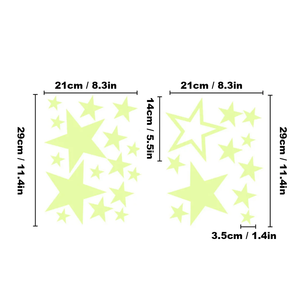 435 шт. светится в темноте светящаяся наклейка для стены с Луной и звездами горошек