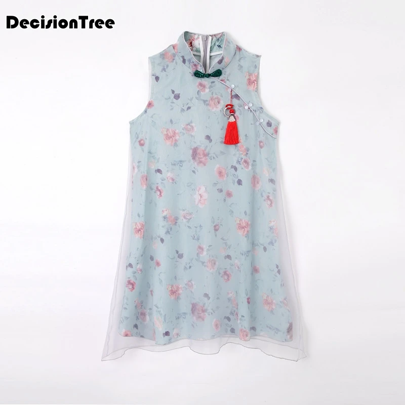 Вышивка cheongsam женское элегантное кружевное короткое китайское платье Ципао свадебное вечернее платье атласное платье без рукавов
