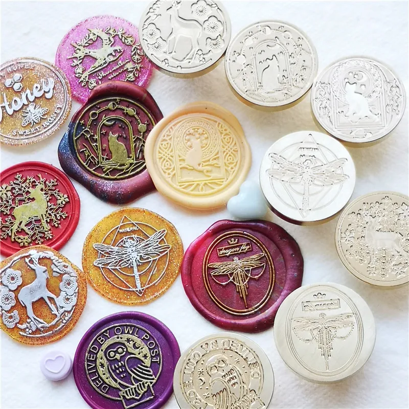 

Восковая печать с животными, печать, кролик, кошка, пчела, Бабочка, Ретро Печать с воском для искусственного свадебного декоративного пригла...